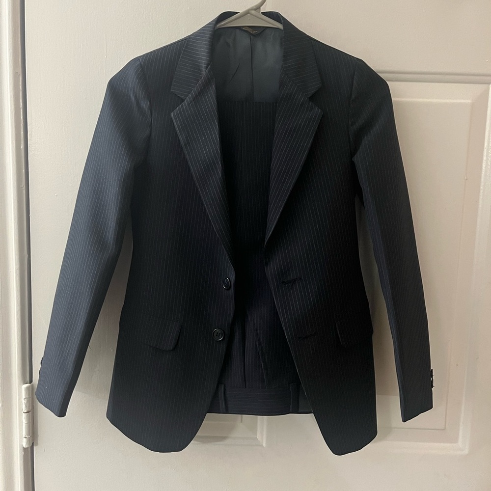 Amherst Collection Youth Boy's 7/8 Navy Blue Formal Uniform Blazer Suit Jacket
